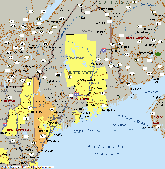 Bigfoot Sightings In Maine Map Reports for Maine