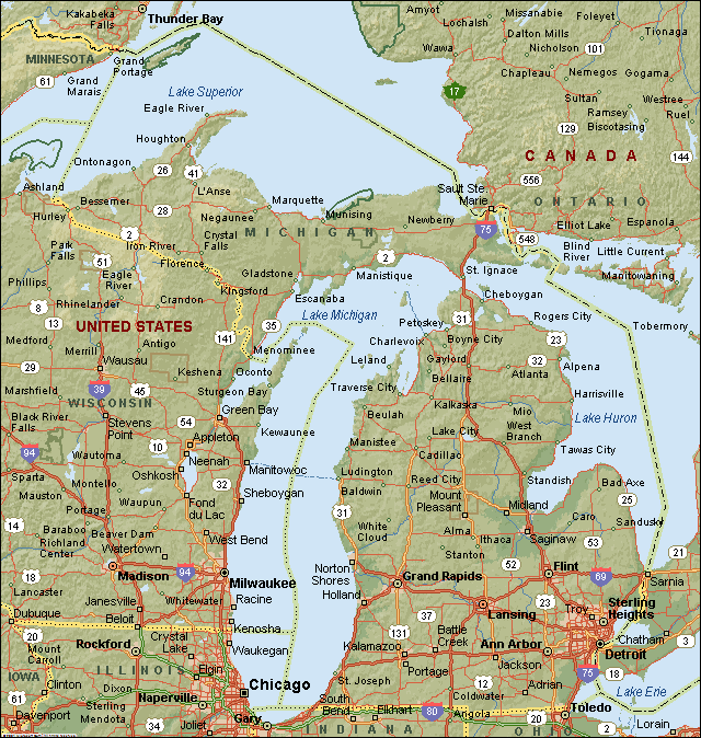 Michigan Bigfoot Sightings Map Tourist Map Of English